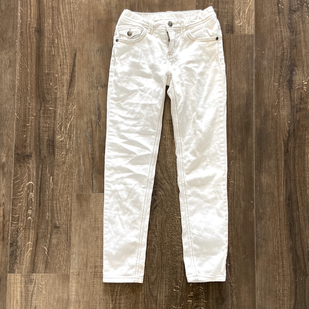 Vanilla Star White Skinny Jean with Neutral Contrast Stitch